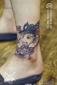 padrão de tatuagem de tornozelo colorido feminino 49628-imagem de tatuagem de unicórnio de cor de tornozelo feminino