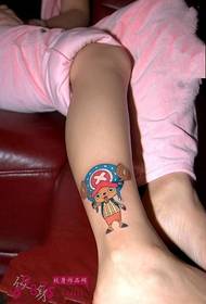 One Piece cute 乔巴 Foto de tatuaje de tobillo