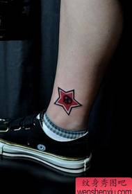 små friske fødder røde fempunktsstjerne tatovering fungerer