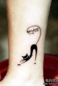 footed mačiatko tetovanie vzor zdieľané tetovanie show