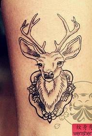 a leg antelope tattoo pattern