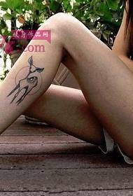 hình xăm thời trang nai sừng tấm Giáng sinh