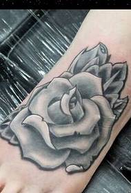 krásný instep Rose tetování vzor ocenění ocenění