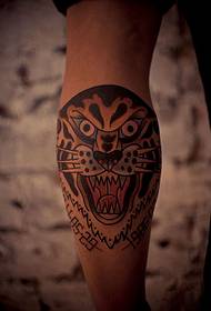 ukubuka kwesizinda se-tiger avatar ankle tattoo isithombe