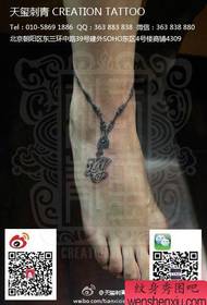 modello di tatuaggio popolare bella cavigliera bellezza piedi