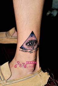 Immagine del tatuaggio alla caviglia dell'occhio di Dio