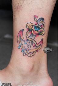 ankle mtundu anchor eye tattoo