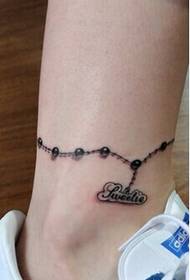 pye ti gason an bèl anklet lèt foto modèl tatoo