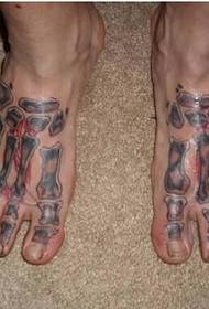 voet creatieve klassieke bot tattoo patroon foto