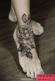 instep creative rose tattoo tattoo