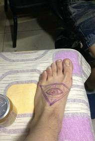 footed Boží oko tetování vzor živý obrázek