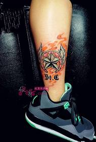 izithombe zezinwele ezingama-tattoo ezingama-ankle ezinamakhomba amahlanu