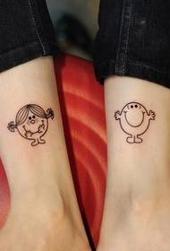 krásne nohy osobnosť karikatúra tetovanie vzor obrázok