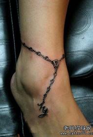 mokhoa o bonolo oa tattoo ea anklet ea maoto a motle a mosali