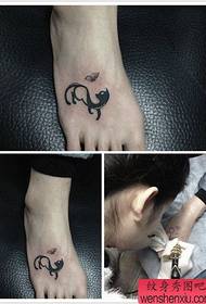 modèl tatoo cute chat bèl ti fi a