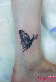 踝 踝 टखनेचा रंग फुलपाखरू टॅटू चित्र
