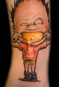 lavoro del tatuaggio del bambino del fumetto del piede