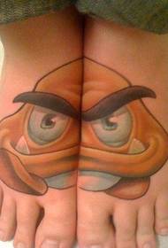 Creative Instep Mario Mushroom Tattoo Picture