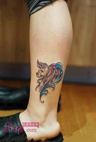 Creative Little Unicorn Ankle Tattoo Picture