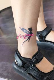 Flower Elf Ankle Tattoo Picture