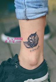 čerstvý Rosa list kotník tetování obrázek
