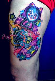 Ստեղծագործ 喵 喵 鬼 Ghost Lantern Thigh Tattoo Picture