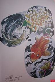 rukopis tetovania chryzantémy pol chobotnice