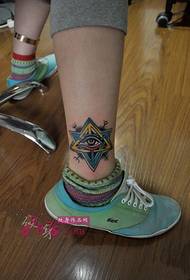 színes hatszögletű Star Eye tetoválás kép