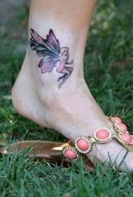 iphethini lobuhle be-ankle tattoo, isithombe esincane se-tattoo yezingelosi