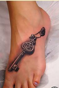 dívčí nárt krásné krásné klíčové tetování vzor obrázek