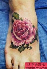 peito do pé feminino popular pop rosa tatuagem padrão