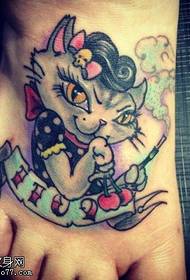 Instep Xim Cat Tattoo Duab