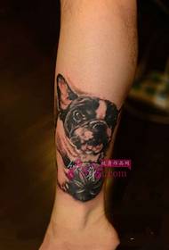 lakaran angin puppy avatar ankle tattoo gambar