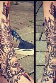 foto di moda femminile collo del piede van Gogh god eye tatuaggio modello