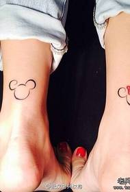 a cartoon Mickey tattoo pattern