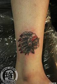 Tatuaggio tatuaggio gatto indiano piede