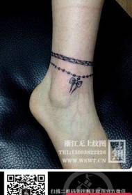 лодыжкі дзяўчыны папулярны лук на шкарпэткі малюнак татуіроўкі
