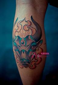 Angry Bull Shank Δημιουργική Εικόνα Τατουάζ