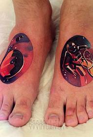 consigliato sul collo del piede modello tatuaggio stile Harajuku