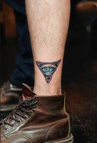 Creative Triangle Eye Ankle глезена татуировка снимка