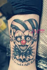 Masamang clown ankle tattoo na larawan ng bading