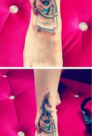 Instep Color Mermaid Shower Tattoo Picture