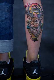 zam mos lwj lub taub hau nyuj calf tattoo daim duab