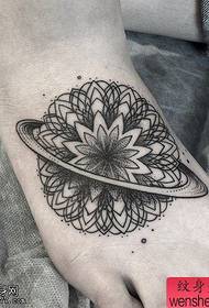 lavoro del tatuaggio del globo del piede