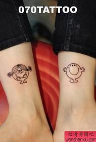 Xiao Qingxin jalka luova sarjakuva tatuointi toimii