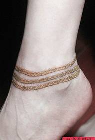 щиколотка дівчина популярний класичний залізний ланцюг татуювання браслет