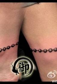 muundo wa tattoo ya anklet ya mguu