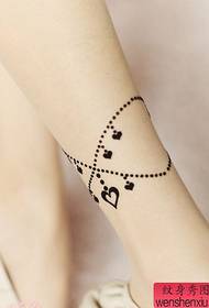 Tattoo Show Bild empfehlen eine Frau Fußkettchen Tattoo-Muster