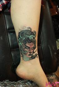 Evil Medusa ankle tattoo mufananidzo