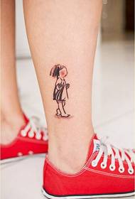 mode pergelangan kaki gadis cantik gambar pola tato